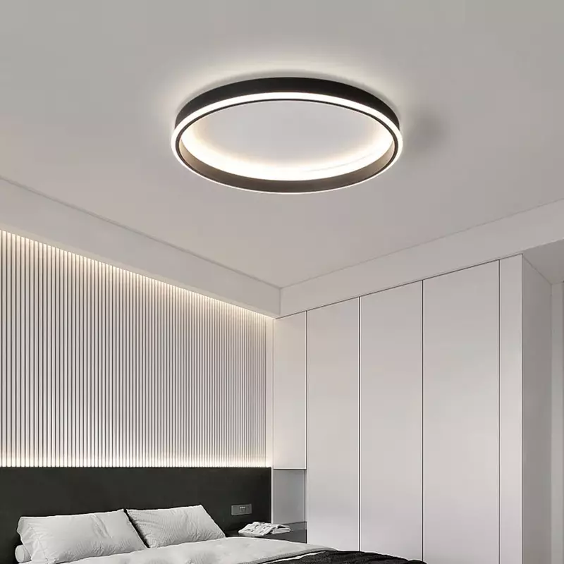 โคมไฟติดเพดาน LED ที่ทันสมัยสำหรับห้องนั่งเล่นห้องรับประทานอาหารห้องเรียนห้องเก็บเสื้อคลุมโคมไฟเพดานห้องนอนโคมไฟระย้าการตกแต่งบ้านโคมไฟมันเงา