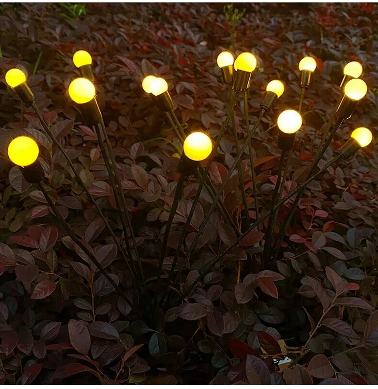 1 szt. 10 głowic lampa LED na energię słoneczną zewnętrzna dekoracja ogrodowa światła ogrodowe fajerwerków świetliki trawnik ogród wystrój lampa słoneczna