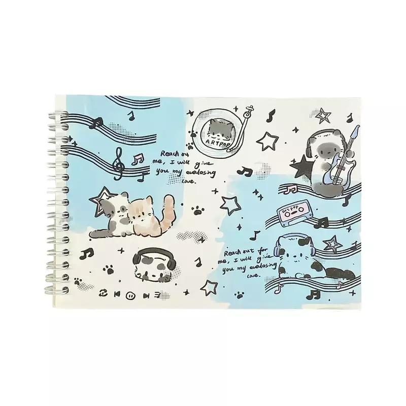 IFFVGX A5 24 Blank Sheets Double-Sided Release Paper Tape Sticker Paper with Plastic Shovel Illustrated Book DIY Hand Account