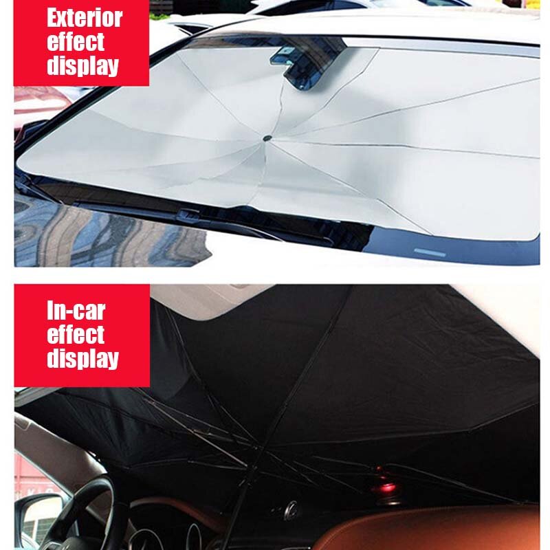 Parasol delantero para coche, sombrilla con aislamiento térmico, protección Exterior