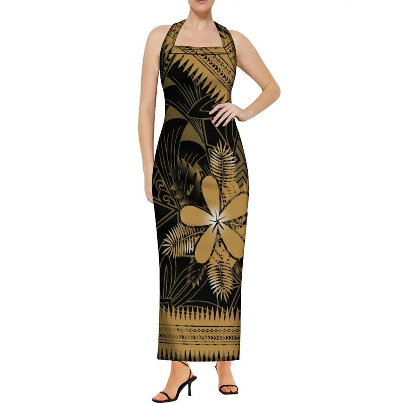 ノースリーブのポリネシアのドレス,エレガント,工場用,カスタムオンデマンドでカスタマイズ,6xl