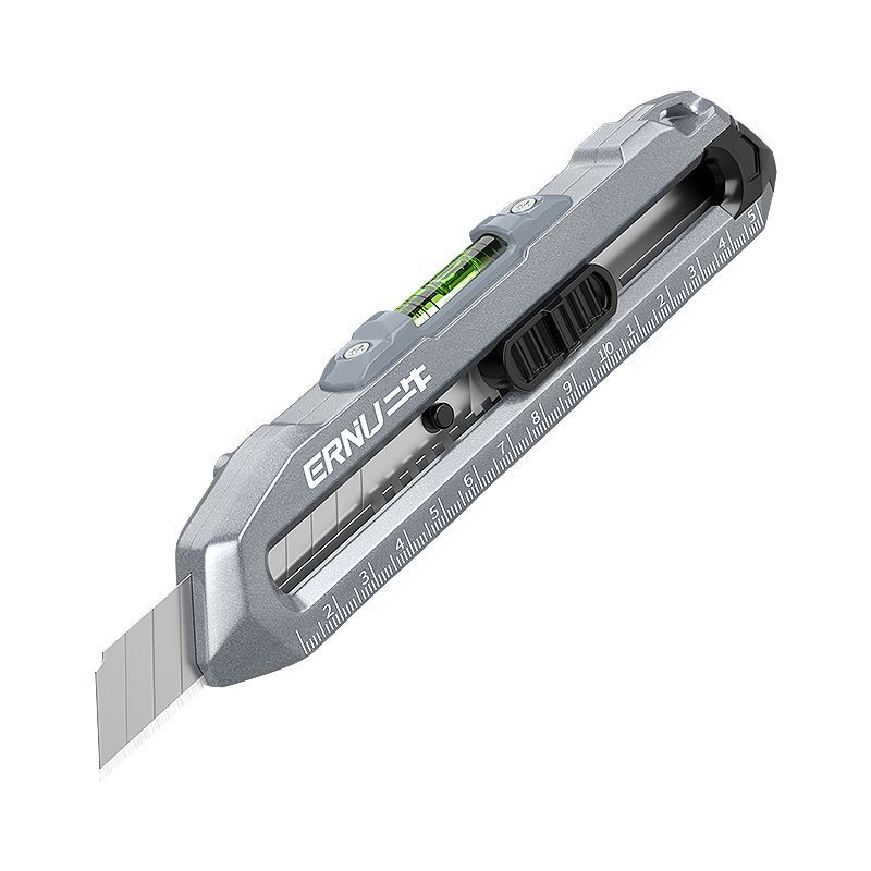 Cuchillo de seguridad multiusos para hombres, cortador de caja de hoja SK5 de 18mm, aleación de aluminio, herramientas de corte de cuero duraderas sin oxidación para Unboxing