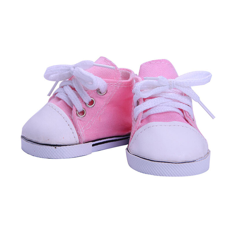 Kawaii 7Cm Canvas Shoes,Sequins Doll Shoes,For 18 Inch American And 43cm Born Baby Doll Shoes Clothes Accessories,Our Generation