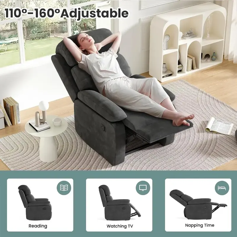 Petit canapé inclinable pour adultes, chaise de salon, chaise longue de loisirs, fauteuils relaxants, meubles de salon à bascule