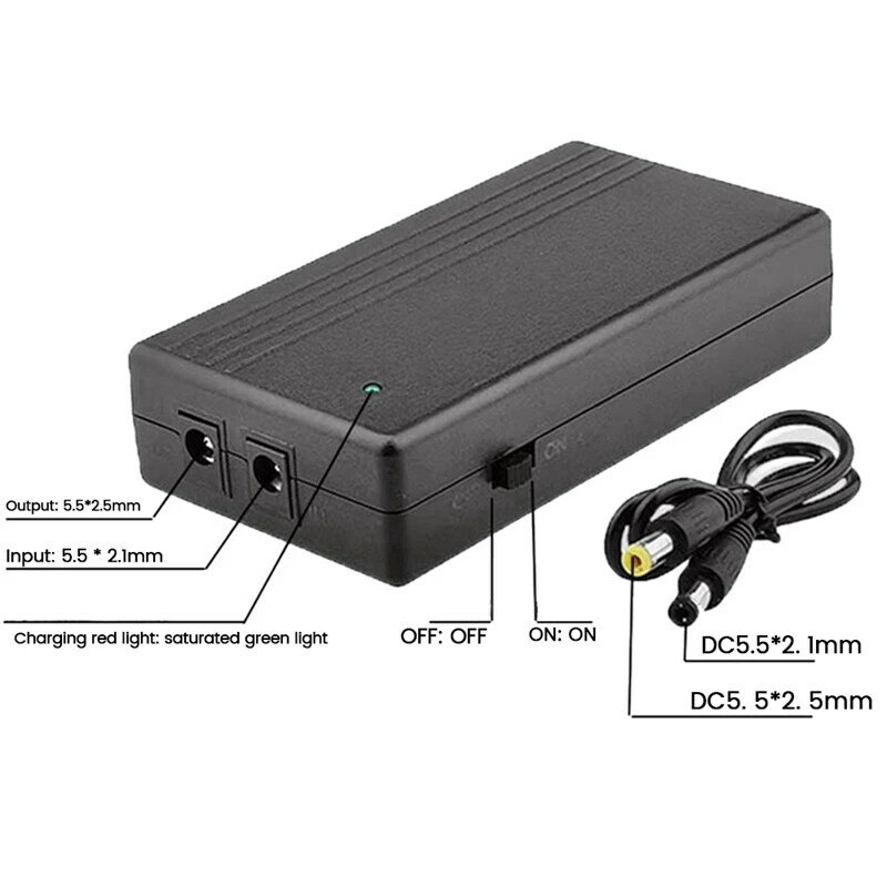 Catu daya darurat siaga UPS Mini, cadangan baterai 6000Mah untuk CCTV & Wifi Router keadaan darurat
