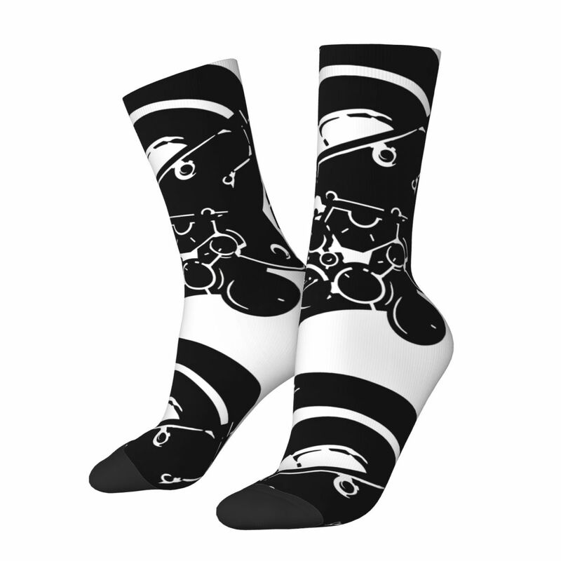 Calcetines con estampado de calavera para hombre, calcetín sin costuras, Estilo Vintage, Harajuku, m-metal Gear, Hip Hop, novedad, regalo