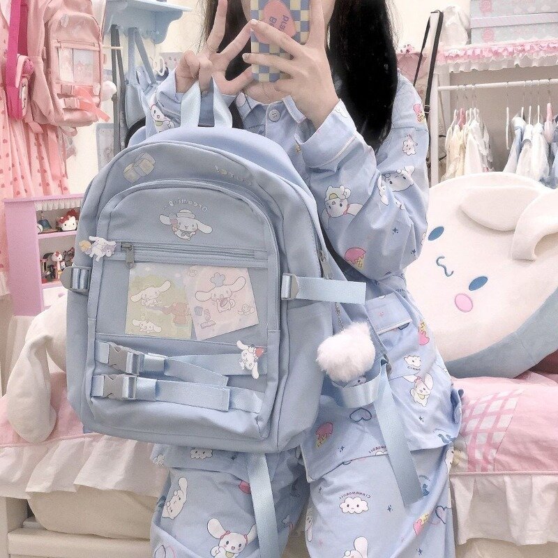 MBTI Sweet Cinnamoroll Sac à dos pour femme, mignon, original, bleu, jeune, sacs d'école, style japonais, mode féminine, sacs esthétiques