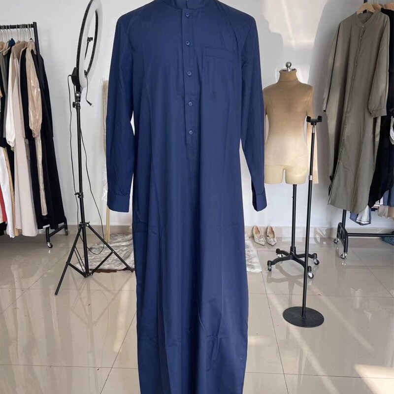 เสื้อคลุมหลวมชายมุสลิมตะวันออกกลางอาหรับดูไบมาเลเซีย