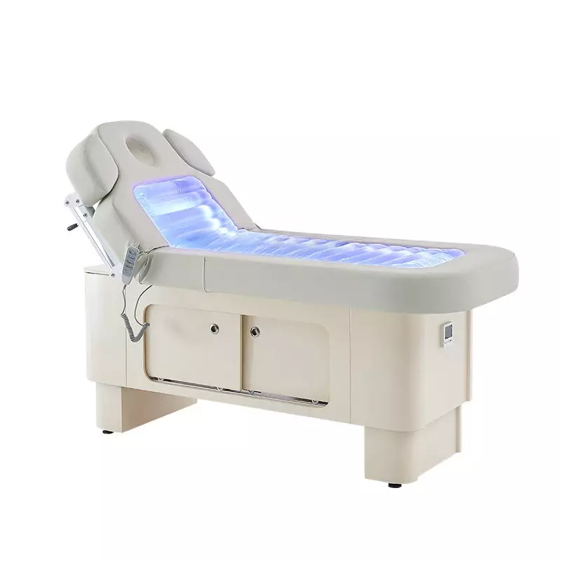 Salão de beleza hidroterapia cama, levantamento elétrico, colorido fototerapia cama, inteligente temperatura constante massagem cama facial