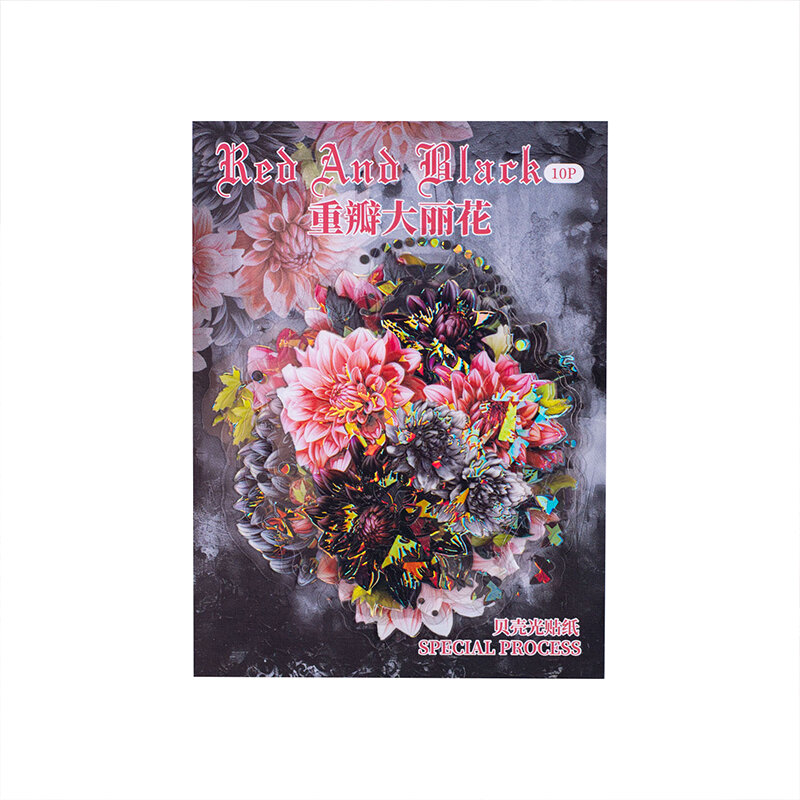12 confezioni/lotto pennarelli serie rossa e nera album fotografico decorazione PET sticker