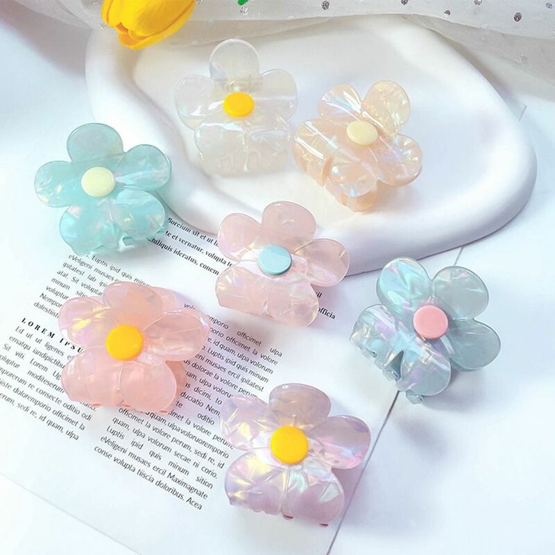 Pinzas pequeñas de acetato para el cabello, accesorios para el cabello femeninos con forma geométrica, estilo coreano, tocado de flores