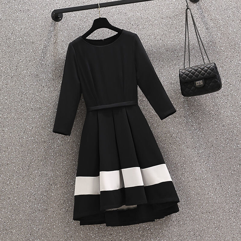 Vestido de manga larga para mujer, Conjunto elegante de dos piezas, chaqueta y suéter de punto informal, holgado, invierno, 2022