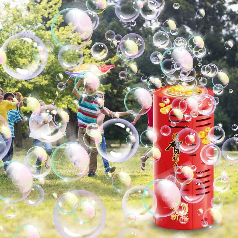 Kleurrijke Led Licht Vuurwerk Bubble Machine Outdoor Zomer Automatische Bubble Blower Leuk Spel Activiteit Bubble Machine Speelgoed Voor Kinderen