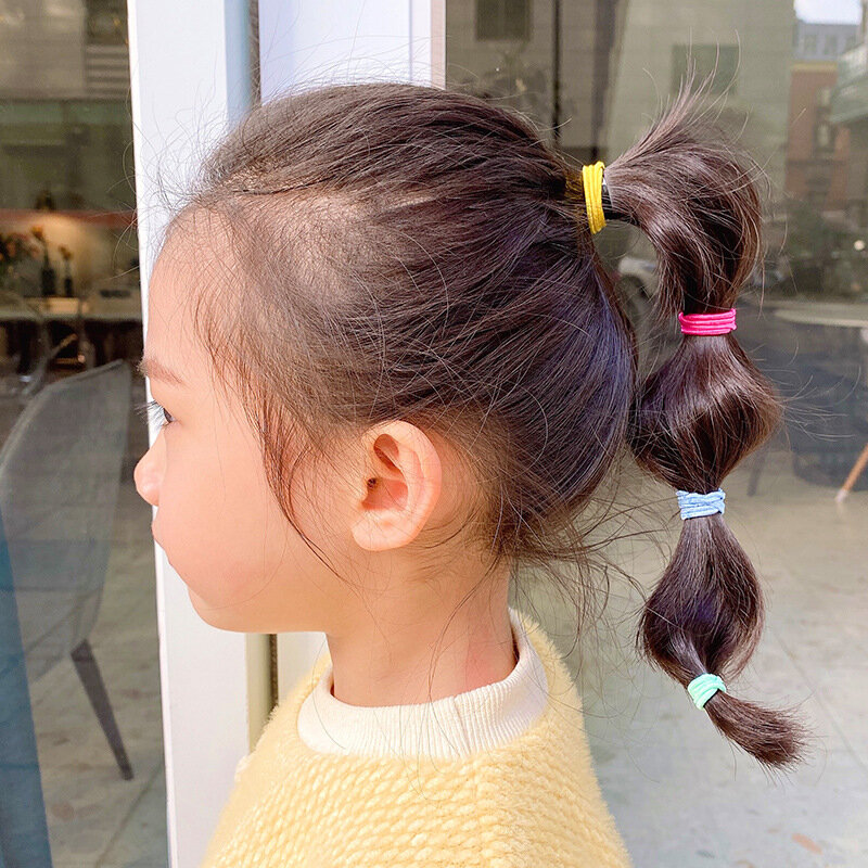 200/500 pz/borsa ragazze carino colorato fasce elastiche di base per capelli supporto coda di cavallo bambini Scrunchie elastico accessori per capelli per bambini