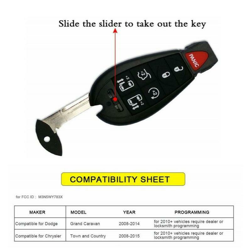 Kunci Remote mobil Chrysler teknologi tingkat lanjut yang dapat diandalkan dan nyaman akses mobil mulus Aksesori Mobil Premium Chip tahan lama