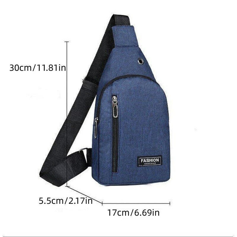 Nylon Chest Bag For Men Multifunctional Casual Fashion Trend Shoulder Bag For Outdoor Sports Versatile Crossbody Bag