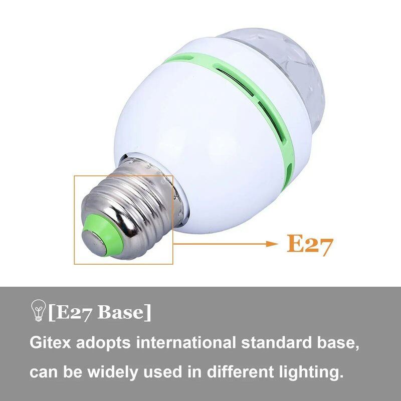 Лидер продаж, цветная вращасветодиодный светодиодная RGB-лампа E27, 3 Вт, переменный ток 90-260 в, сценическое освещение для дискотеки, диджевечерние, праздничная лампа для рождества, бара, KTV, освещение