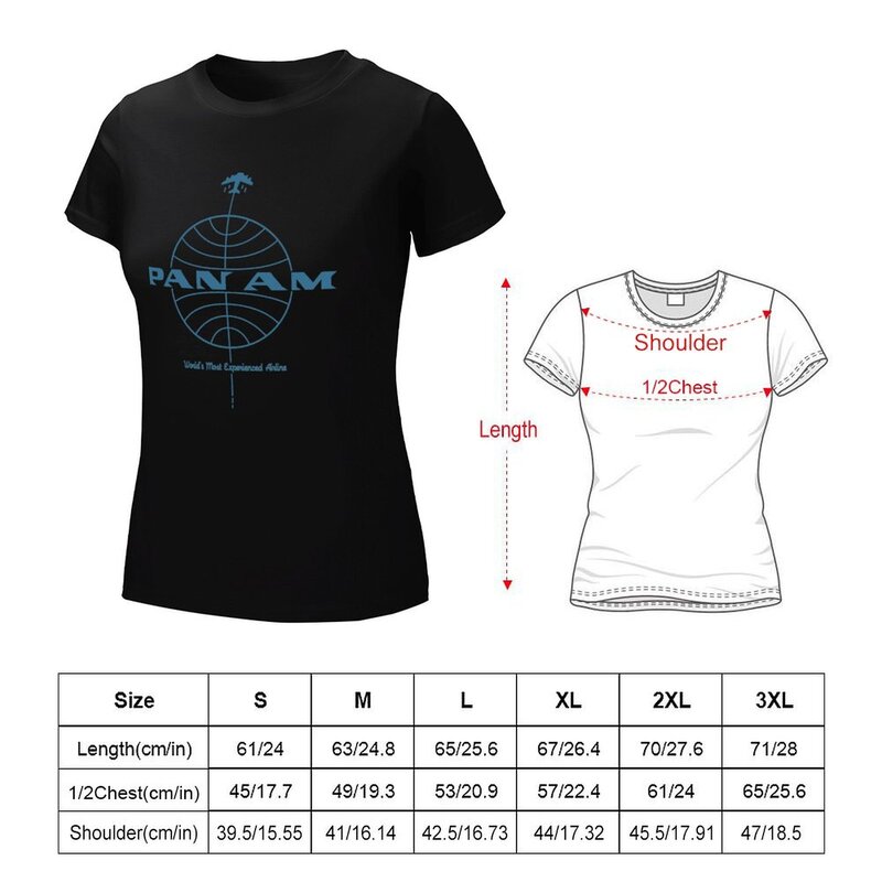 Pan Am Pan Amerikaanse Wereld Airways T-Shirt Esthetische Kleding Koreaanse Mode Vrouw Blouse 2024