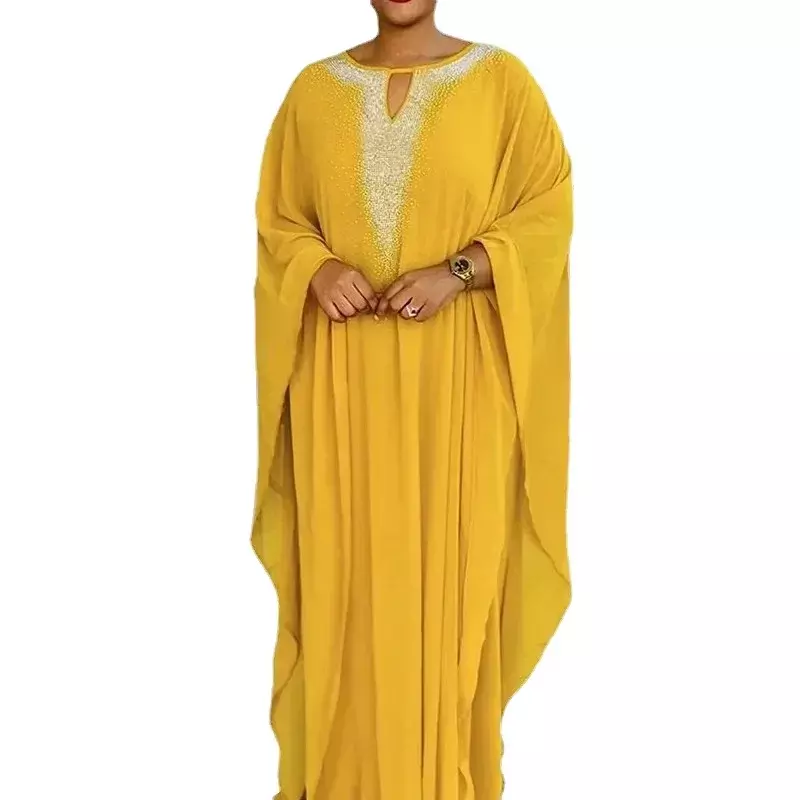 African Wedding Party Dresses for Women Autumn Fashion African 3/4 Sleeve Plus Size Long Maxi Gowns Dashiki African Clothing