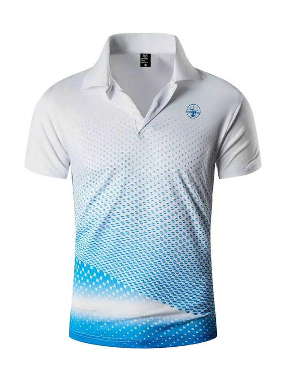 Sommer Herren Sport Polos hirt schnell trocknende kurz ärmel ige Polo Kragen Polo lässig digital bedruckte T-Shirt Top