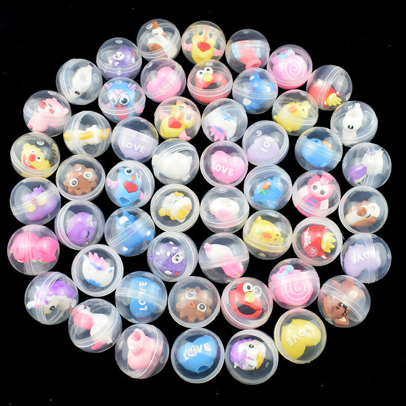 10PCS Novelty Funny Relaxing Toy Mixed Surprise Egg Capsule Egg Ball Model Puppets Toys Kids Children Gift Random Delivery