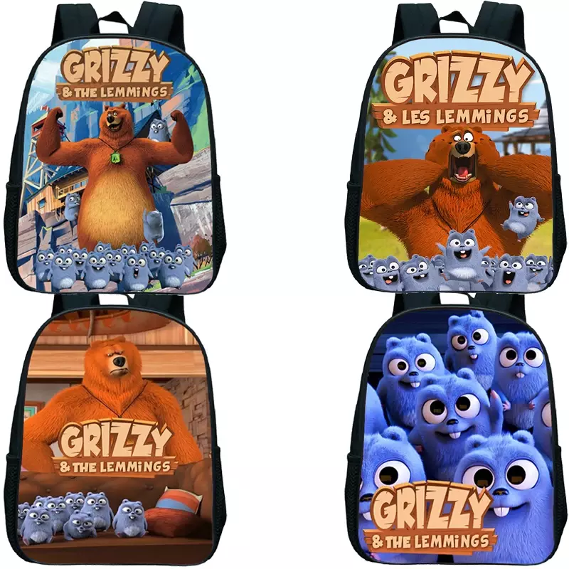 Grizzy e the Lemmings zaino impermeabile borse per l'asilo borsa per bambini bambini Cartoon Anime zaini ragazzi ragazze borsa da scuola