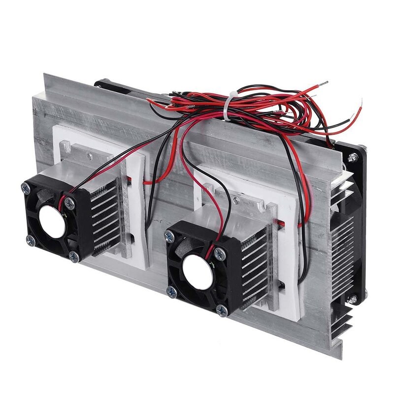 Termoelektryczna chłodnica DC12V półprzewodnikowy klimatyzator podwójny wentylator akcesoria układ chłodzenia DIY