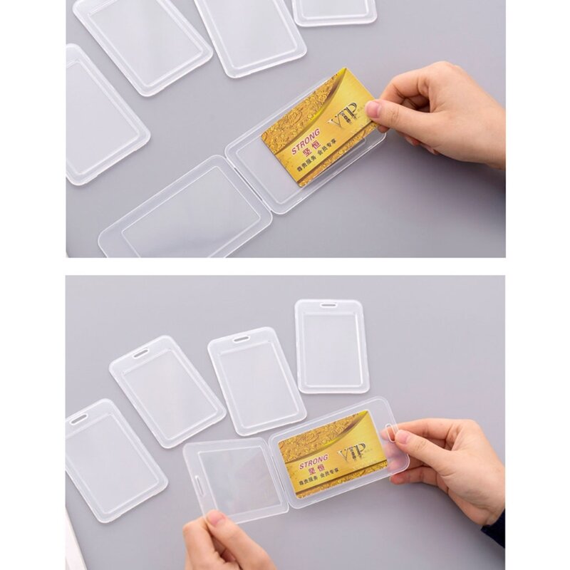 Прозрачный чехол для карточек для женщин и мужчин, держатель для карт студенческого автобуса для защиты чехла