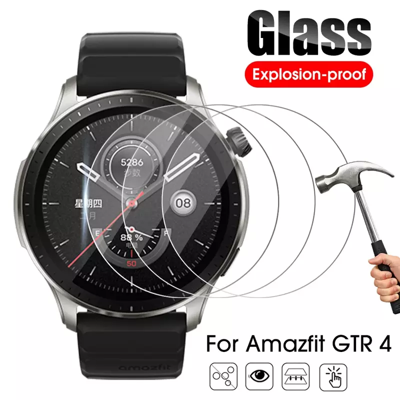 Закаленное стекло 9H для смарт-часов Amazfit GTR 4, защита экрана, пленка против царапин для Huami Amazfit GTR4 HD, защитное стекло