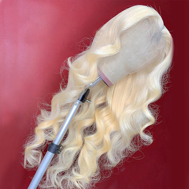 Macio 613 loira glueless onda do corpo hd 13x4 frente do laço misto peruca de cabelo humano para preto feminino babyhair preplucked diário cosplay peruca