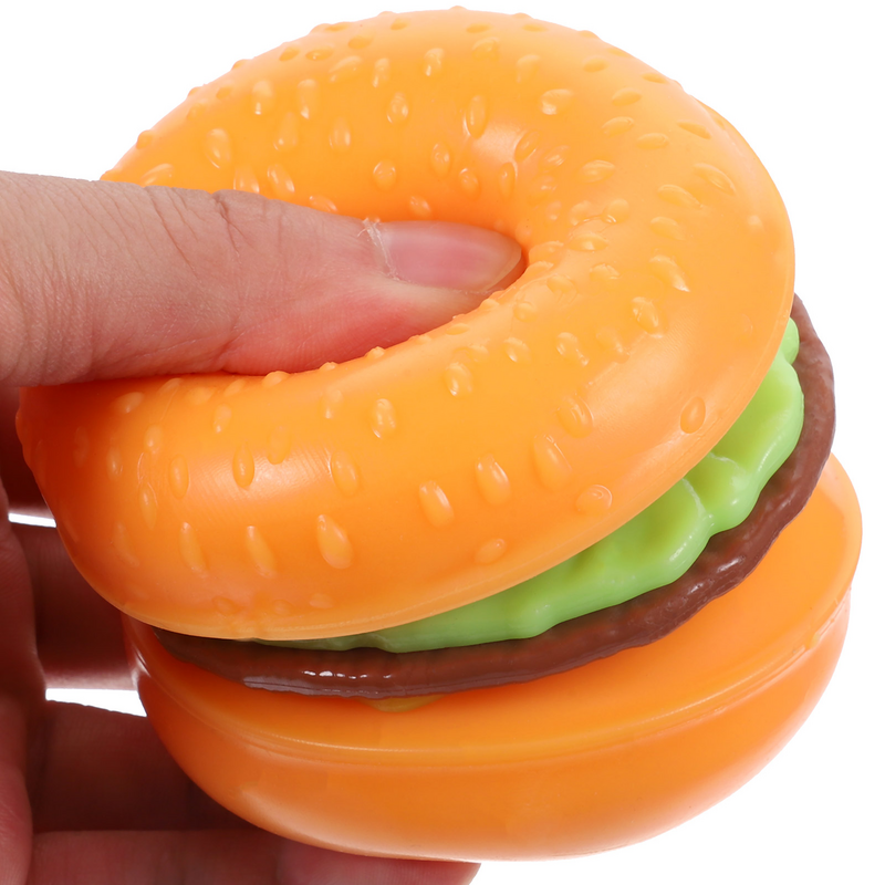 Speelgoed Kantoor Decor Voedsel Decompressie Grappige Nieuwigheid Nep Hamburger Pvc Squeeze Student Speelgoedvorm