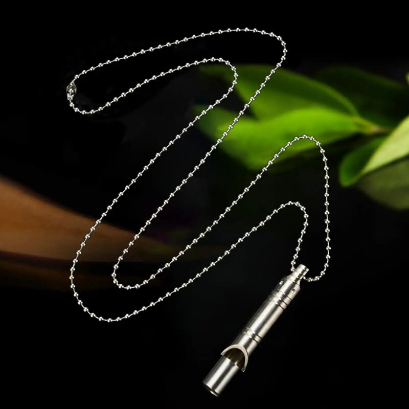 Camping Survival Whistles Necklace Multifunctional Portable Outdoor Necklace Whistle Lightweight for Device Hunting Emergency