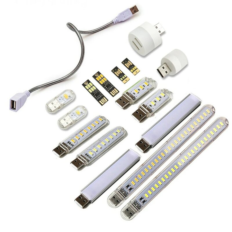 Przenośne lampki LED lampka nocna USB wystrój pokoju na stół Mini lampa biurkowa latarka na Bank mocy Laptop Camping Reading Lightiing