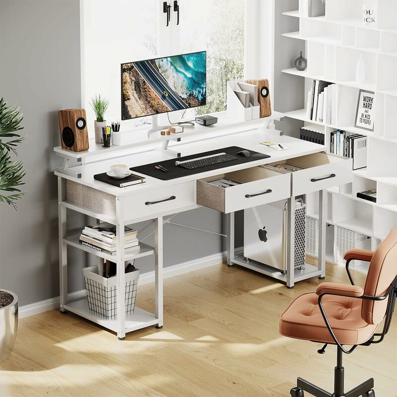 Odk-引き出しと収納棚付きの家庭用およびオフィス用デスク,モダンな作業用テーブル,48インチ