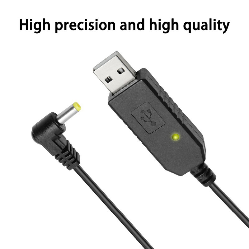 Câble de chargeur USB de 2,5mm avec indicateur lumineux pour UV-5R de batterie Baofeng UV-82 BL-5L batteries haute capacité pour radios bidirectionnelles