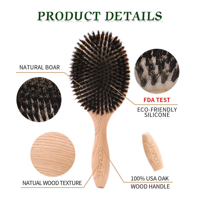 Женский гребень для волос BOOMSLIFE, деревянная расческа для волос, парикмахерские аксессуары