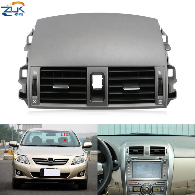 ZUK samochód A/powietrza klimatyzacja wylot wentylacyjny Panel osłona na maskownicę dla Toyota Corolla Altis E15 2007 2008 2009 2010 2011 2012 2013