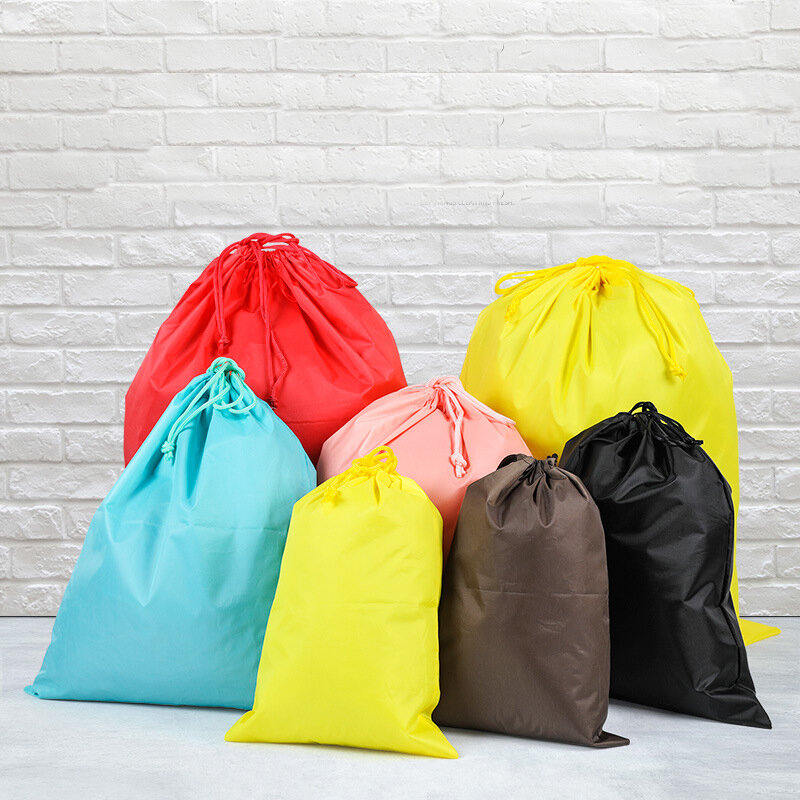 Bolsas de almacenamiento de nailon con cordón para zapatos, organizador de ropa interior, impermeable, colorida, para viaje y Deporte