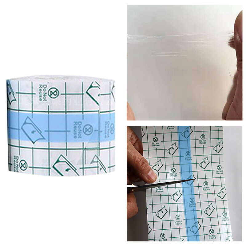 Rollo de cinta adhesiva médica transparente para hemostasia de heridas, Kit de vendaje de primeros auxilios para emergencias, impermeable, 10m, 1 rollo