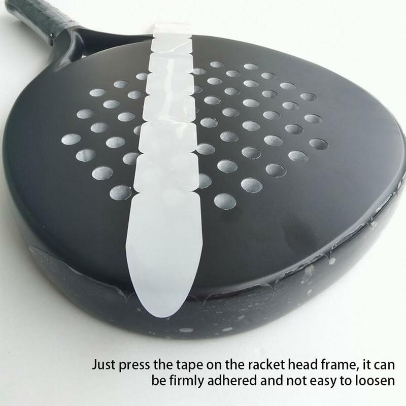 Nastro di protezione della testa della protezione della racchetta nastro per racchetta da Tennis adesivo autoadesivo per la protezione del telaio della racchetta trasparente