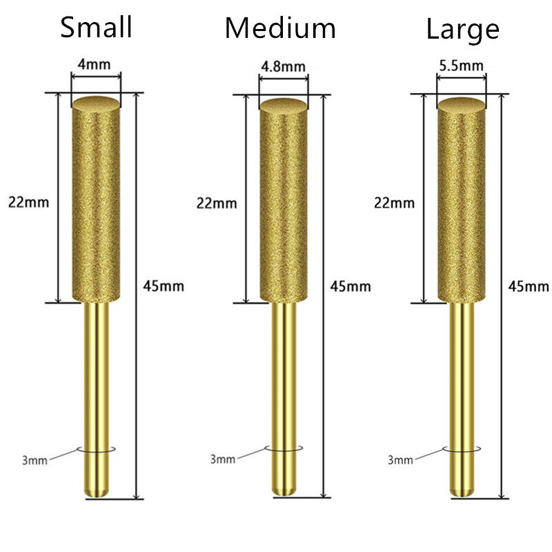 Цилиндрическая заточка для бензопилы, 4-5,5 мм, с золотым алмазным покрытием