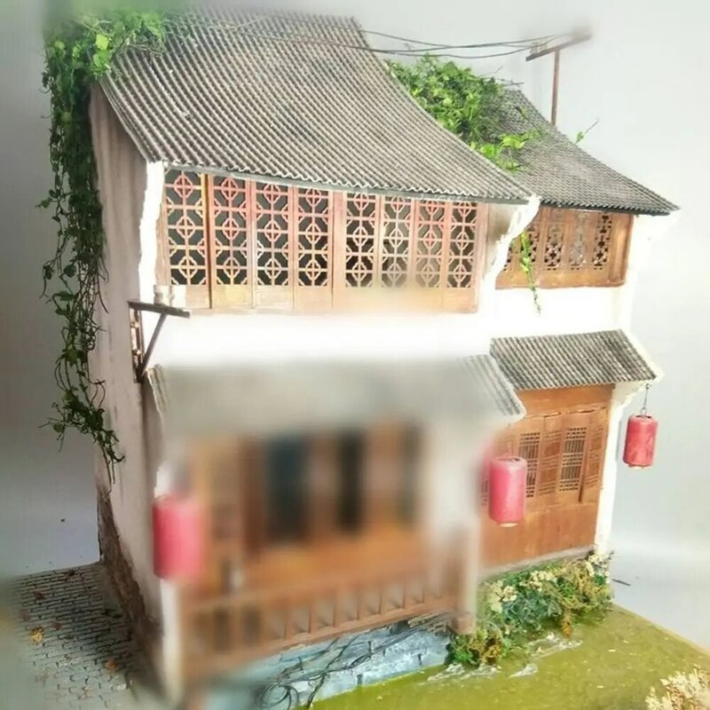 Miniatura Fairy Garden Railway Cena Modelo, Planta Trepadeiras, Rattan Folhas, Micro Paisagem, DIY Cena