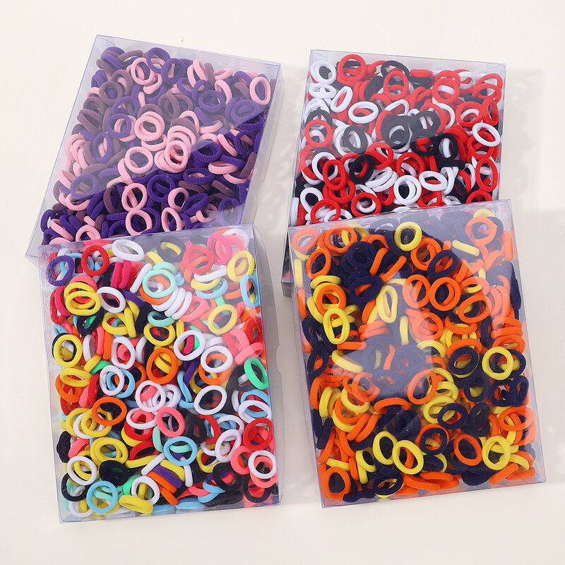 20/50/100PCS Colorful Basic Nylon Ealstic Hair Ties for Baby Girls Ponytail Hold Scrunchie Rubber Band Kids Hair Accessories