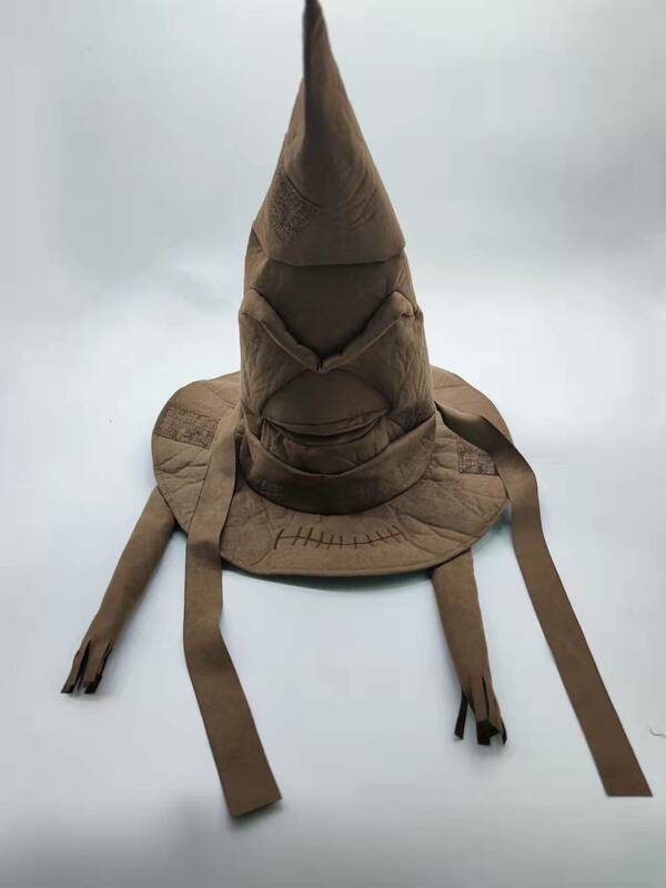 Fashion Movies Witch Wizard Hat Sorting Hat Leather Halloween Party Props Dress Up Hat Men Cosplay Costume Accessories