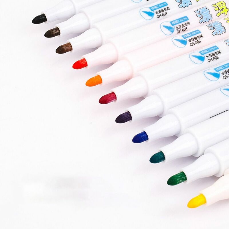 4/8/12 Pcs Magical น้ำภาพวาดปากกาเครื่องหมายไวท์บอร์ดลอยน้ำวาดสีสัน Mark ปากกา Montessori การศึกษาของเล่น