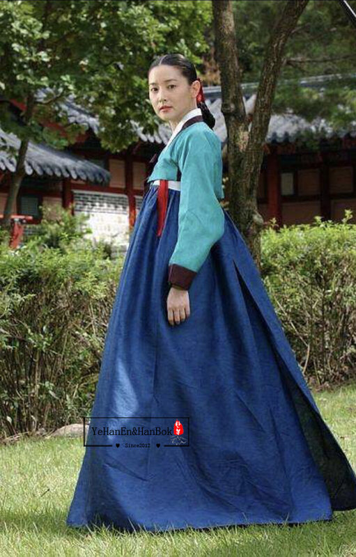 السيدات الهانبوك الكورية الأصلية المستوردة النسيج الكورية الوطنية الملابس الأم الهانبوك ترحيب الملابس