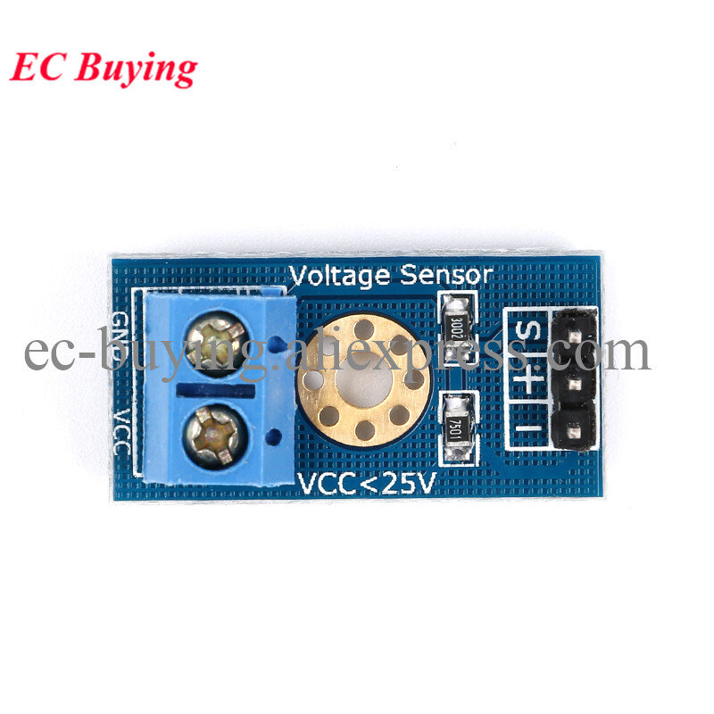 Módulo de Sensor de voltaje estándar de CC 0-25V, 10 piezas/1pc, ladrillos electrónicos inteligentes, Robot inteligente para arduino, Kit de bricolaje