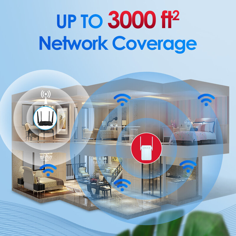 Lintratek 2.4GHz Wifi regenerator sygnału 300Mbps przedłużacz zasięgu Wi-Fi WPS daleki zasięg Wifi wzmacniacz do użytku domowego wzmacniacz sygnału wi-fi