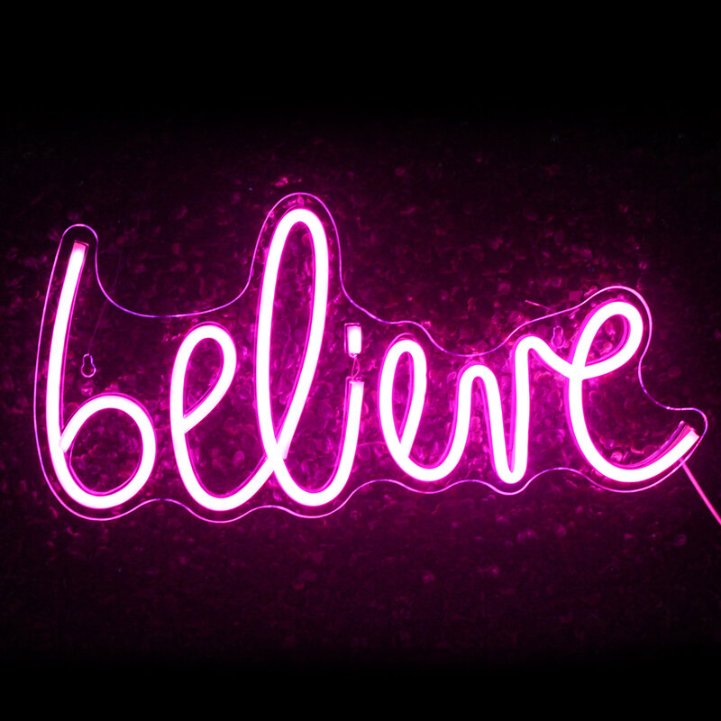 Believe In Yourself Neon Sign LED Letter Wall Decor Color DIY Room Decoration For Gamer Bedroom Birthday Party Gift Inspire Lamp