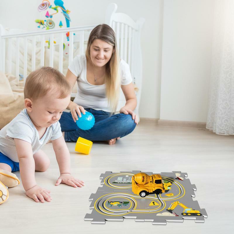 Car Track Set Rail Car Track Playset Fine Motor Toys Fun Car Track Educational Toys For Kids Ages 3 And Up Christmas Puzzles DIY